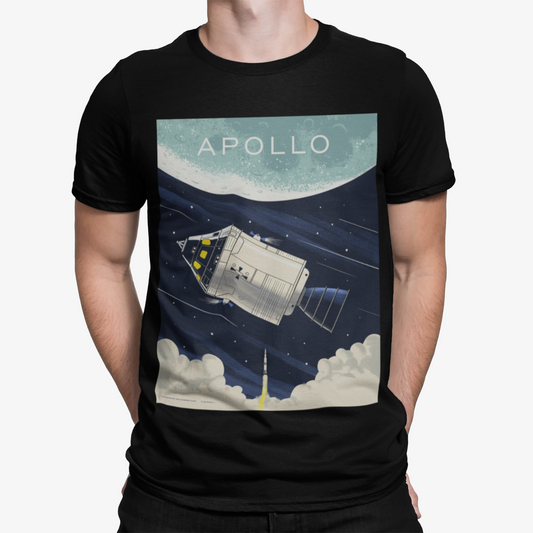 Apollo T-Shirt- Unique Funny Space Rocket Spaceship Moon Stars Alien