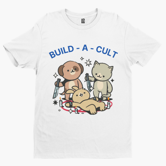 Build A Cult T-Shirt -Comedy Funny Gift Film Movie Novelty Adult Cartoon Teddy