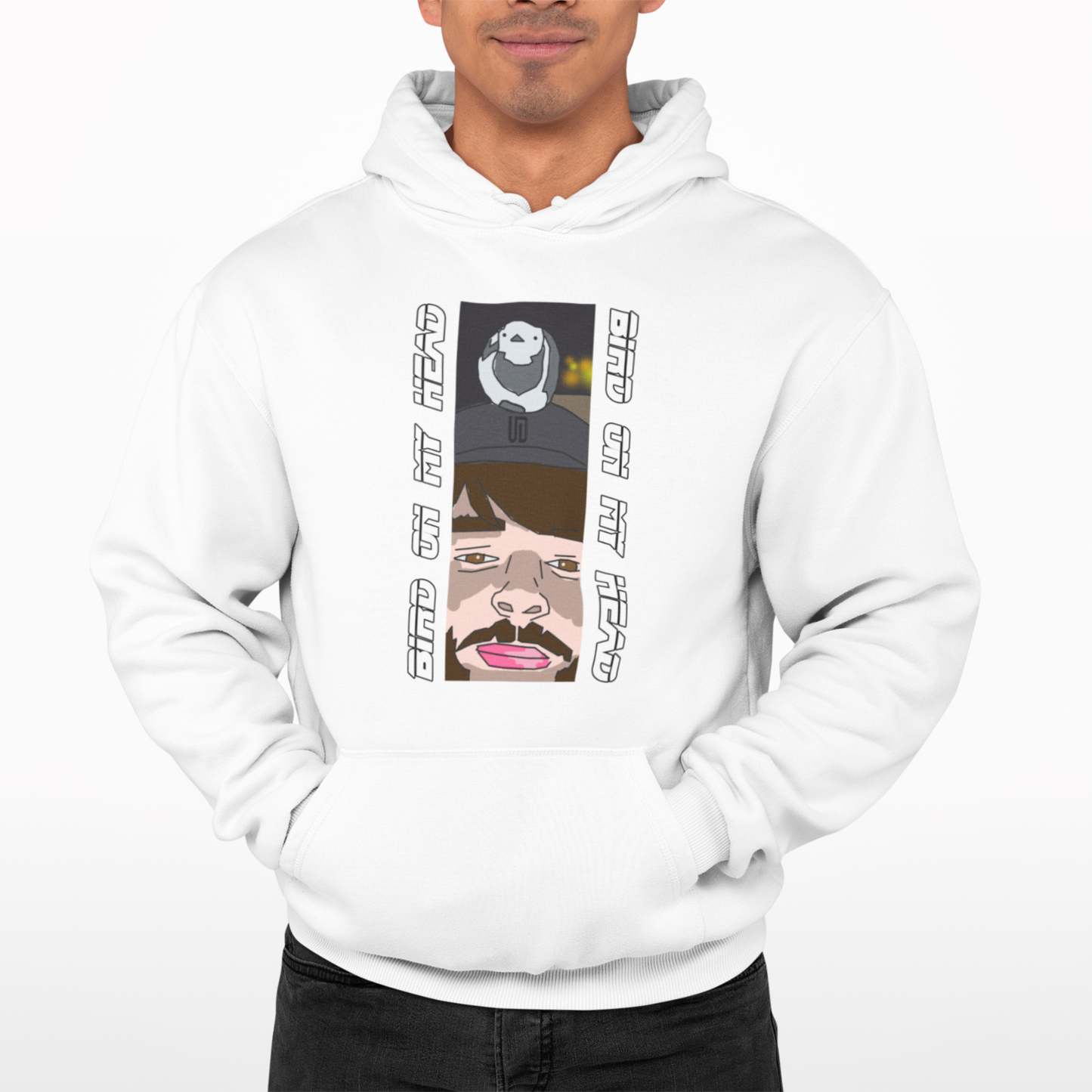 Bird On My Head Hoodie - Unique Designs UK Scouse Meme Collection Liverpool