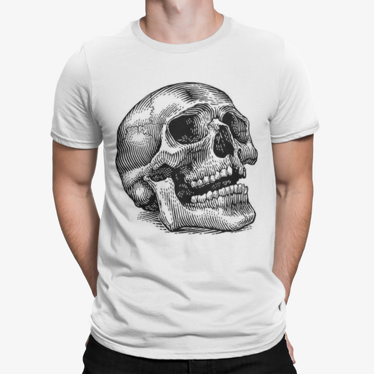 Skull Waves T-Shirt - Cool Retro Designer Casual Hipster Film TV Funny