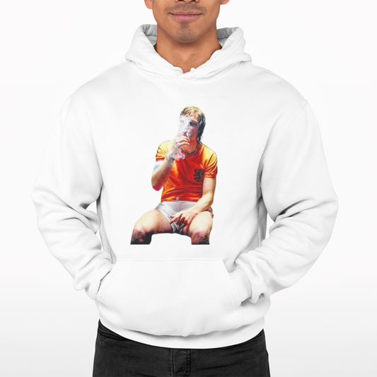 Cruyff Smoking Hoodie - Football Soccer Retro Vintage Classic Jersey World Cup