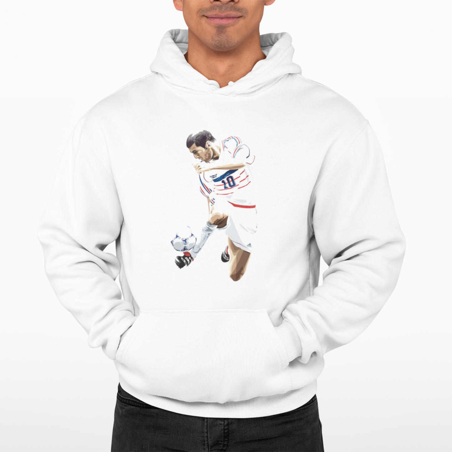 Zidane Touch Hoodie - Football Retro Sport Iconic England Euro Gazza