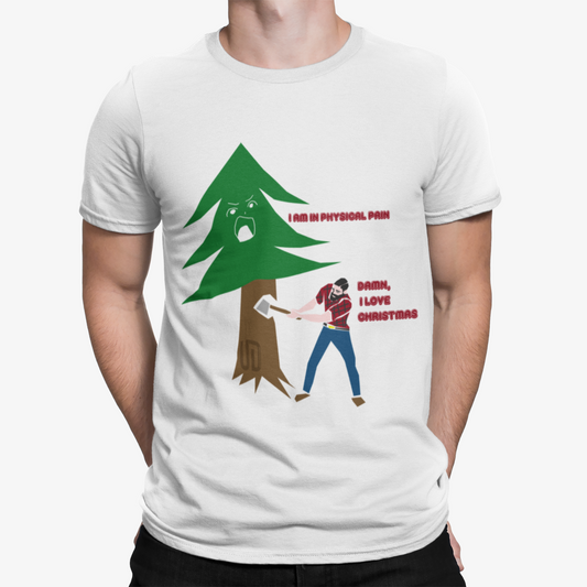 Funny Lumberjack Christmas T-Shirt - Xmas Santa Film Funny TV Comedy Retro UK