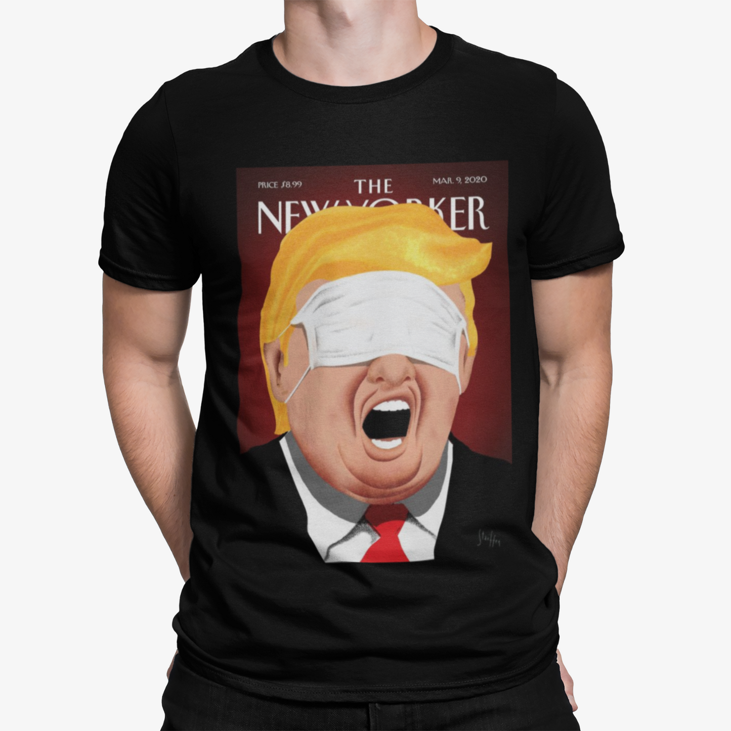 Donald Trump Mask T-Shirt - Funny Politics Rocky Boxing USA Retro Don Election