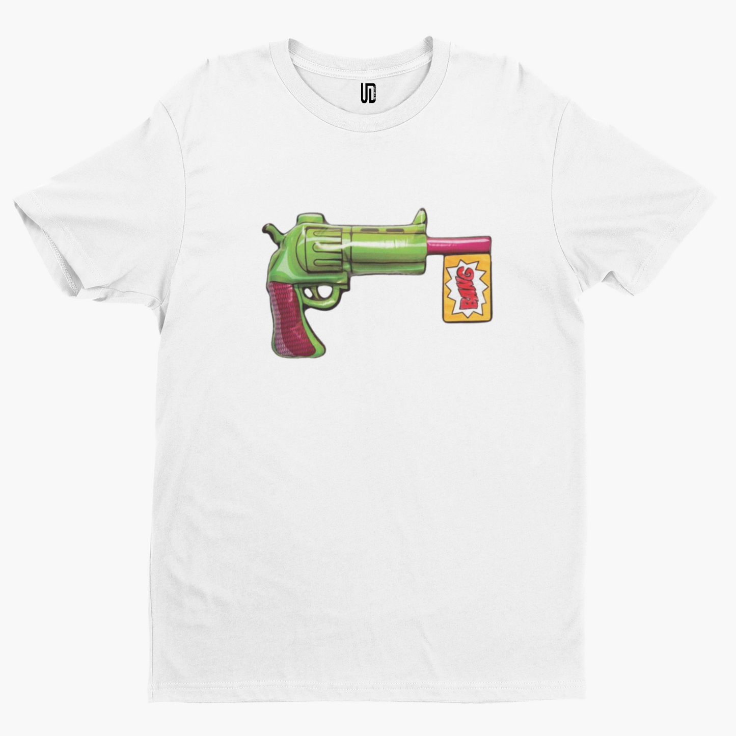 Gun Bang T-Shirt -Comedy Funny Gift Film Movie TV Novelty Cartoon Grenade