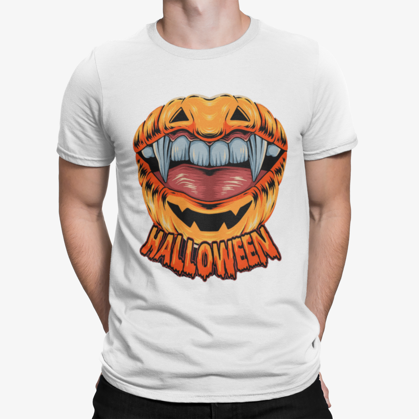 Pumpkin Teeth T-Shirt -Movie Horror Halloween Film Retro Scary 2