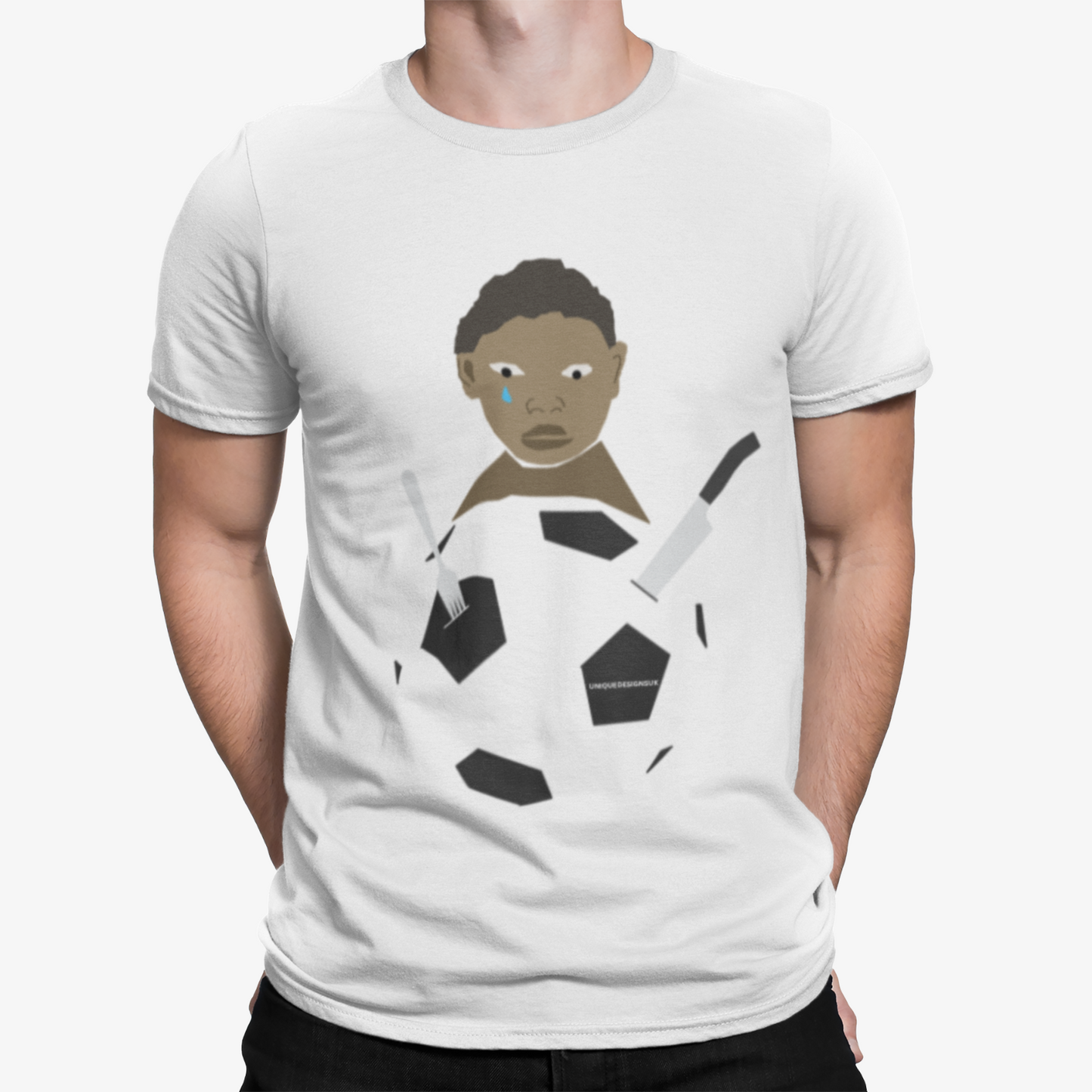 Hungry Child Football T-Shirt - World Cup Pele Maradona Soccer Retro Xmas