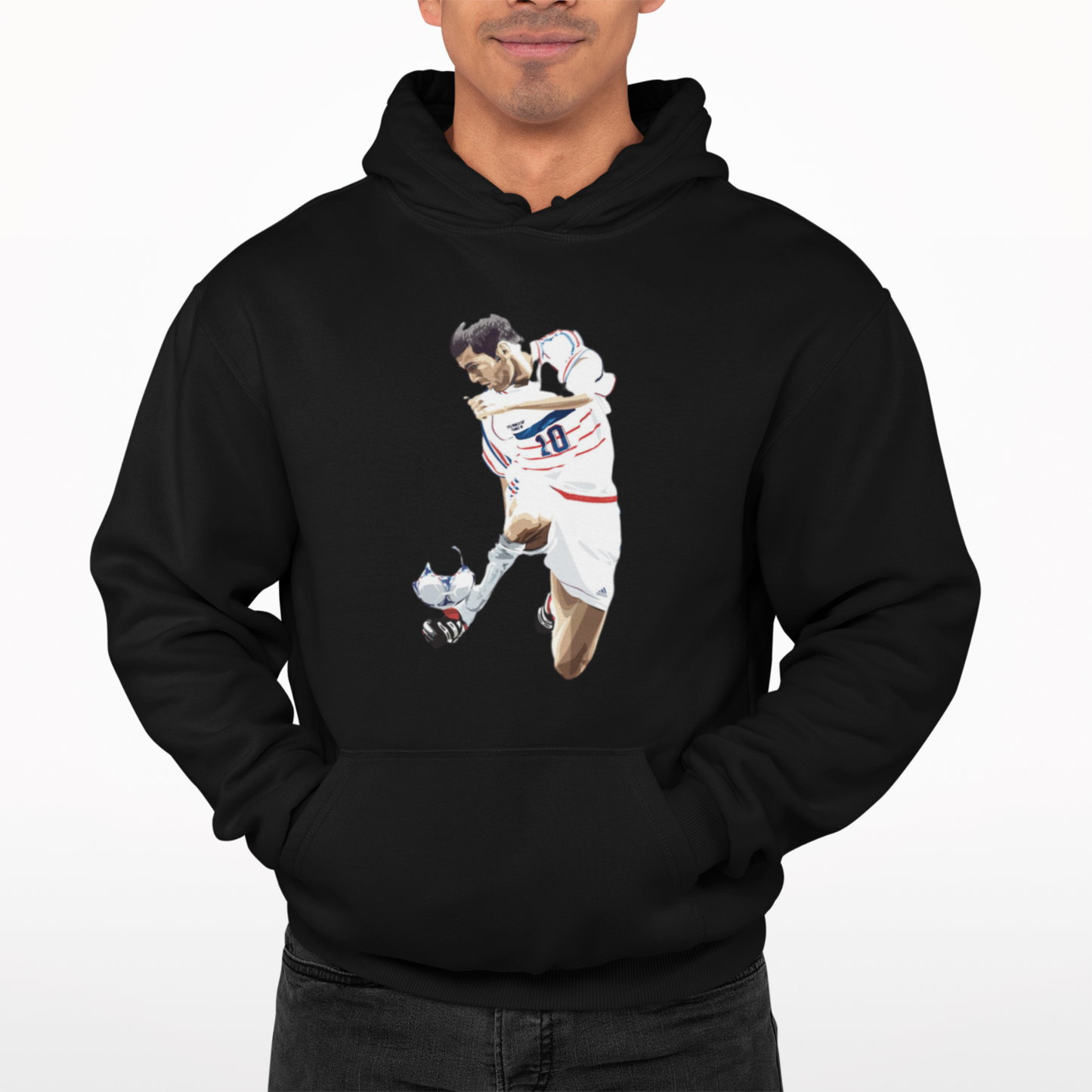 Zidane Touch Hoodie - Football Retro Sport Iconic England Euro Gazza