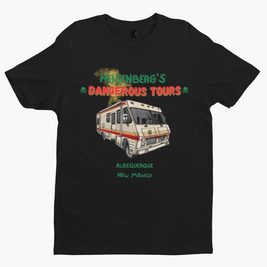 Heisenberg's Dangerous Tours T-Shirt -Comedy Funny Film Movie TV Breaking Bad