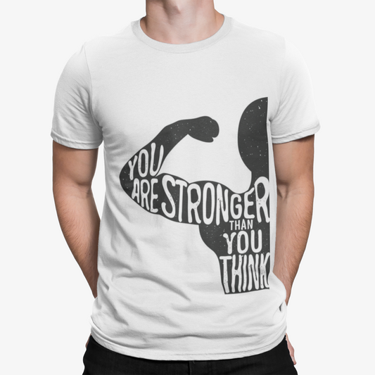 You Are Stronger T-Shirt -Funny Gym Sport Weights Arnie Retro Men Cool Training