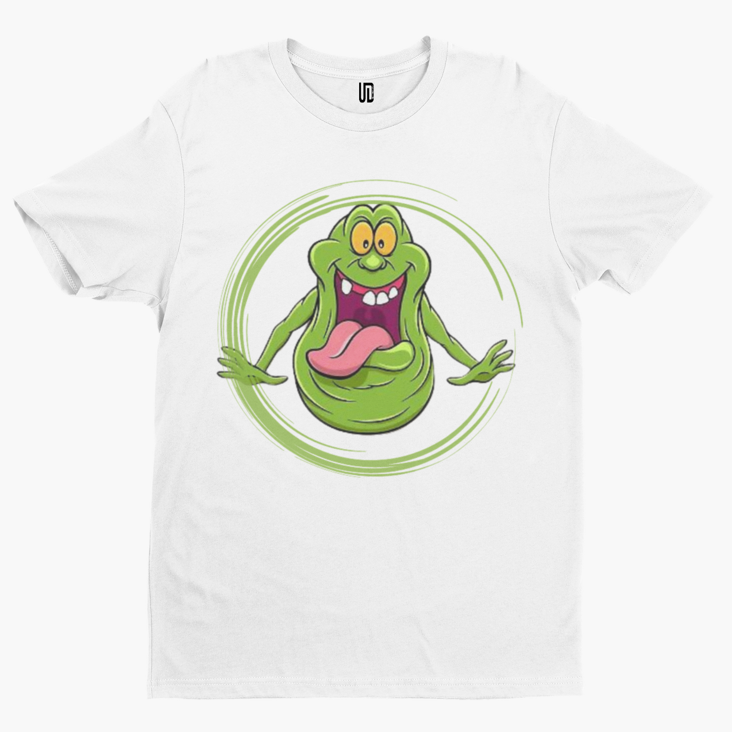 Slimer Round T-Shirt - Halloween Horror Film TV Retro Novelty Ghostbusters