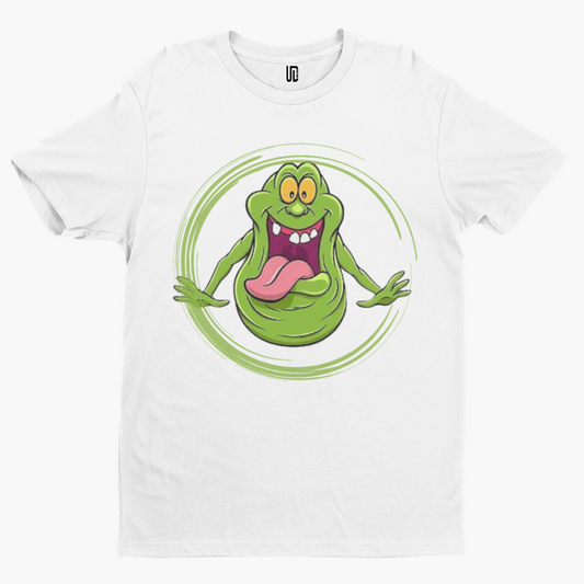 Slimer Round T-Shirt - Halloween Horror Film TV Retro Novelty Ghostbusters