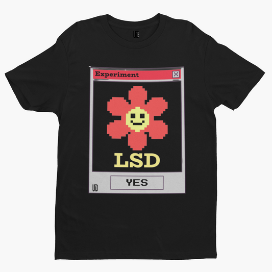 LSD Experiment T-Shirt - Retro Trippy Festival Rave Music Drugs Funny Pills