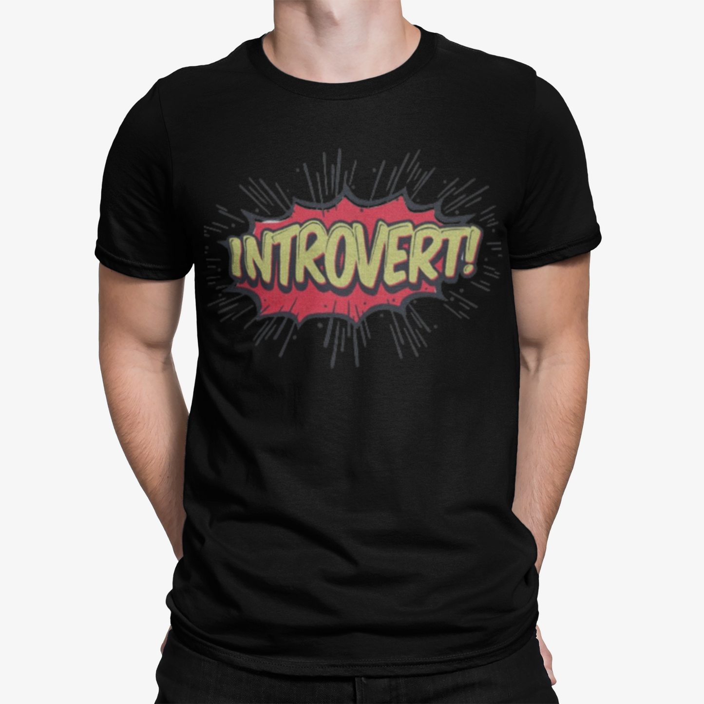 Introvert T-Shirt - Comedy Funny Retro Cartoon Pop Art Unique