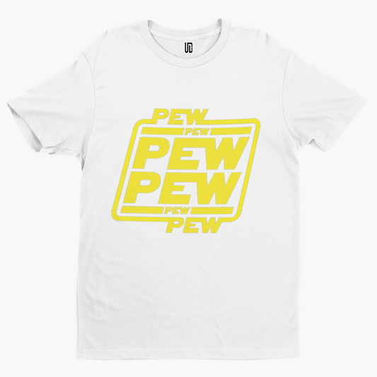 Pew Pew Wars T-Shirt - Cool Comedy Funny Film Gift Film Movie TV Star