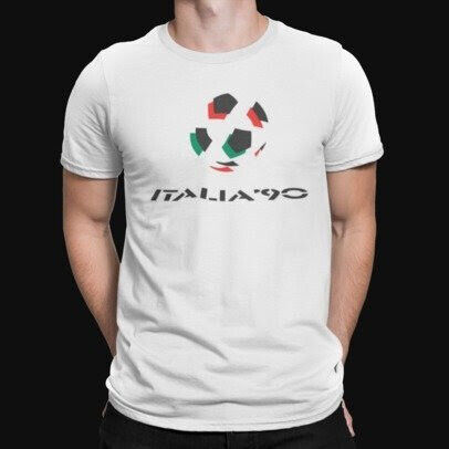 Italia '90 Classic Football T-Shirt - Soccer -World Cup - Retro - Sport