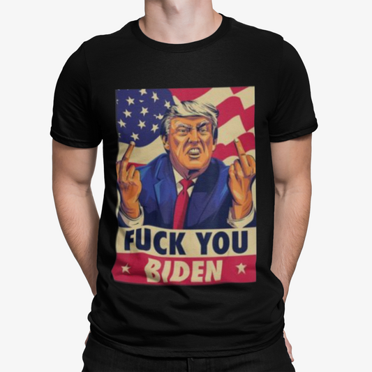 F***k Trump T-Shirt - Retro Biden Hope Film TV Funny USA Politics US Election