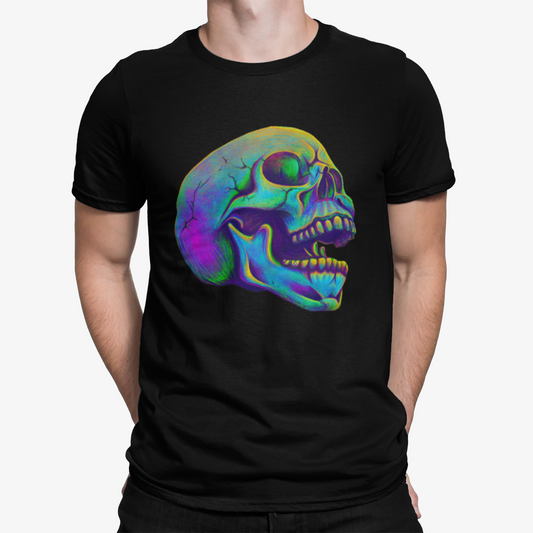 Skull Colour T-Shirt- Unique Cool Skull Head Rock