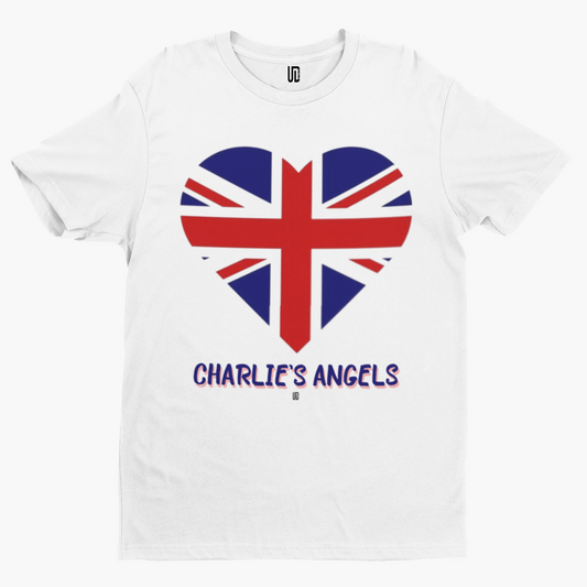 Charlie's Angels T-Shirt - Funny Coronation King Charles Royal Union Crown Heart