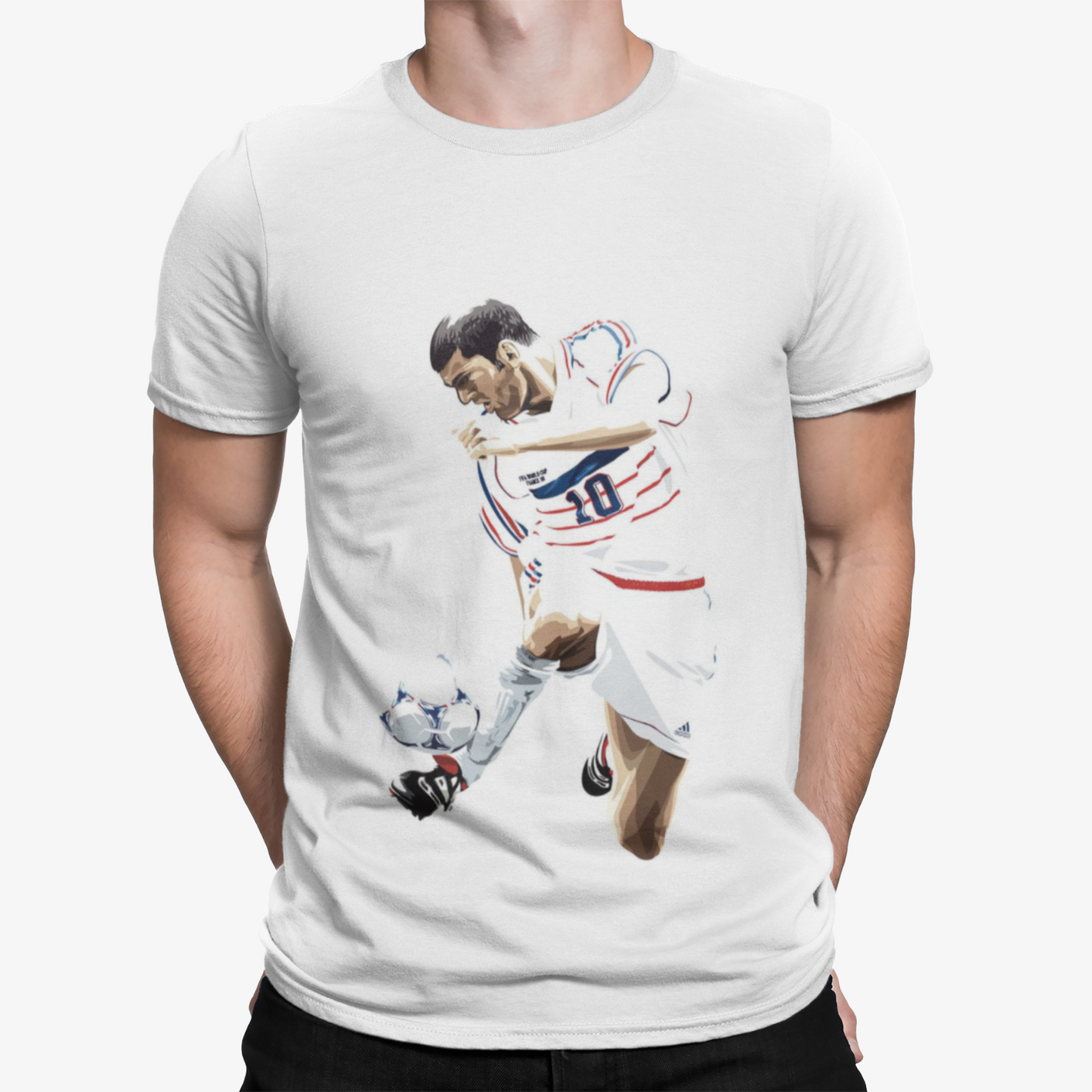 Zidane Touch T-Shirt - Football Retro Sport Iconic England Euro Gazza