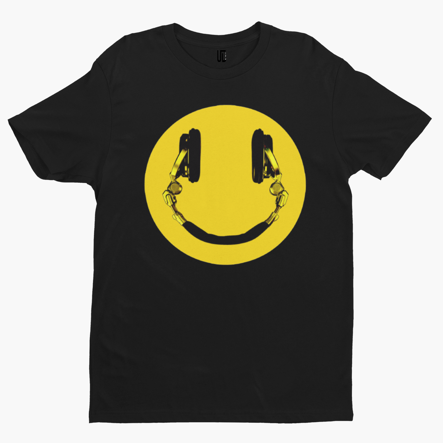 Smiley Headphones T-Shirt - Cool Music Rebel Retro Legend Old School DJ