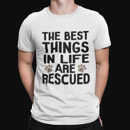 The Best Thing Are Rescued T-Shirt - Cool - Lover - Animal - Family - Tee Love