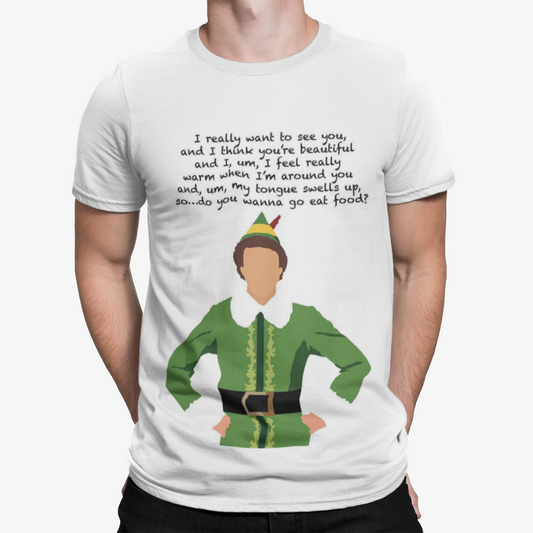 Elf Movie Words T-Shirt - Xmas Christmas Film Funny TV Movie Comedy Retro UK