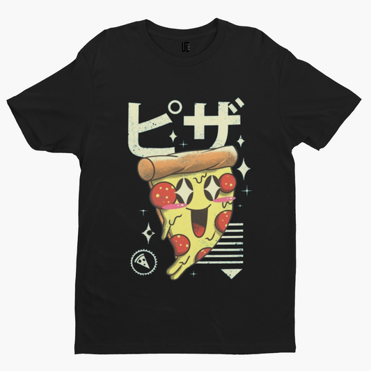 Anime Pizza T-Shirt - Cartoon Tee TV Film Anime Retro Manga Japanese Tokyo