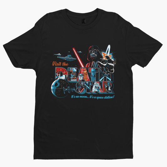 Visit The Death Star T-Shirt - Film TV Funny Horror Halloween Action Retro Comic
