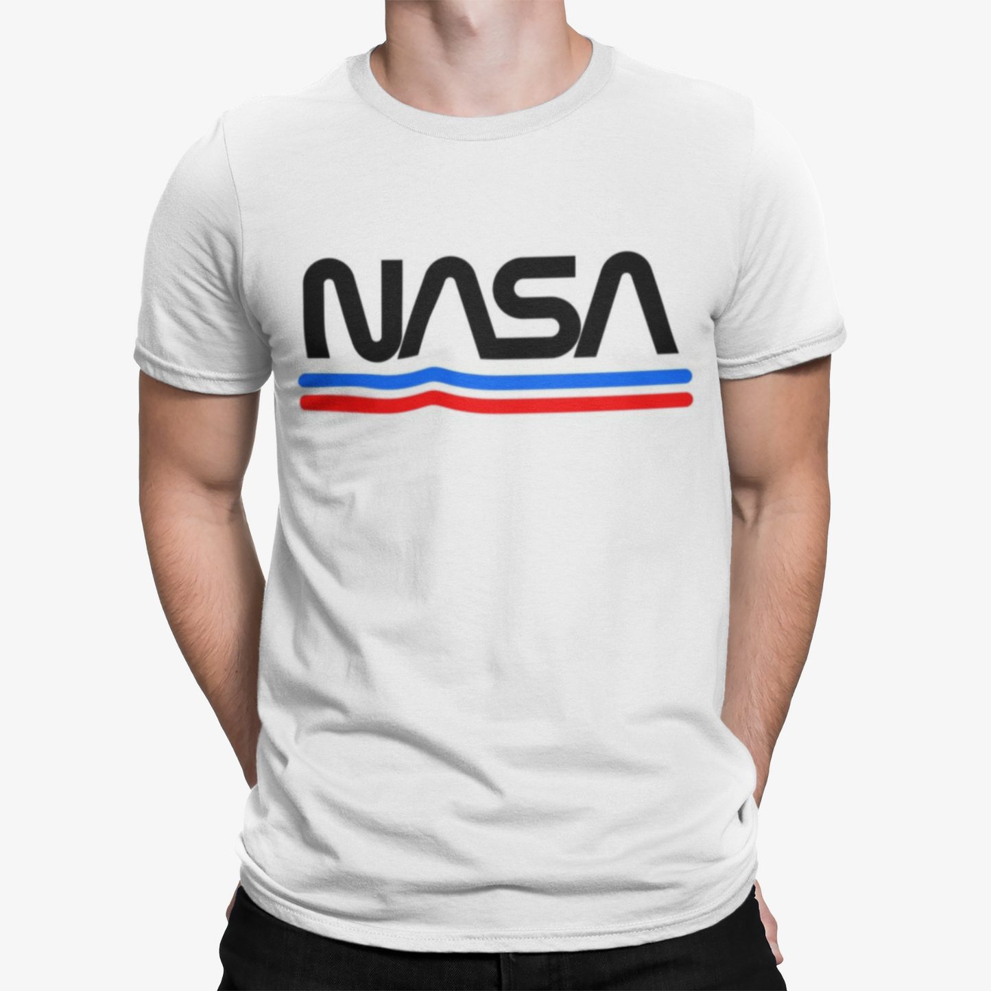 NASA Line T-Shirt - Cool - America - Science - Geek - Big Bang -Space Musk Tesla