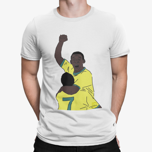 Pele Art T-Shirt - Football Soccer Retro Vintage Classic Jersey World Cup 2