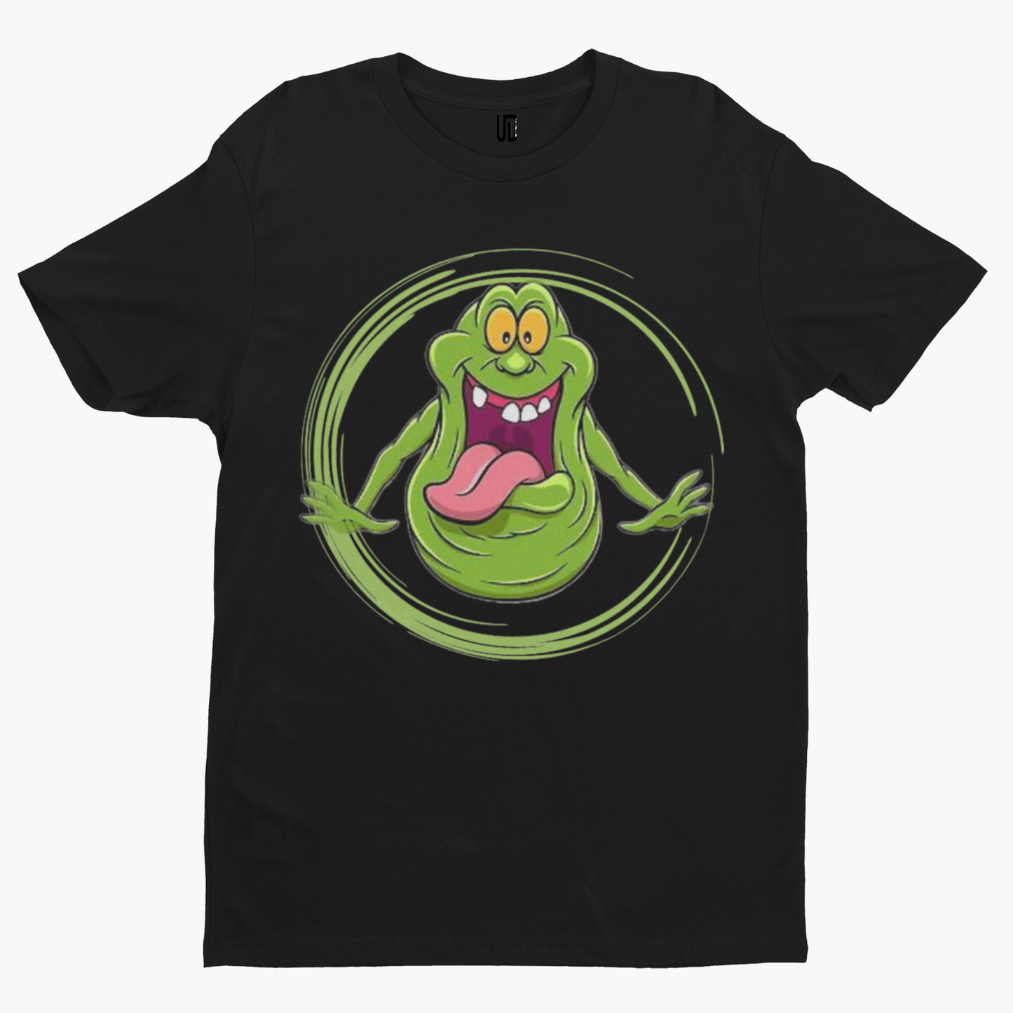 Slimer Round T-Shirt - Halloween Horror Film TV Retro Novelty Ghostbusters