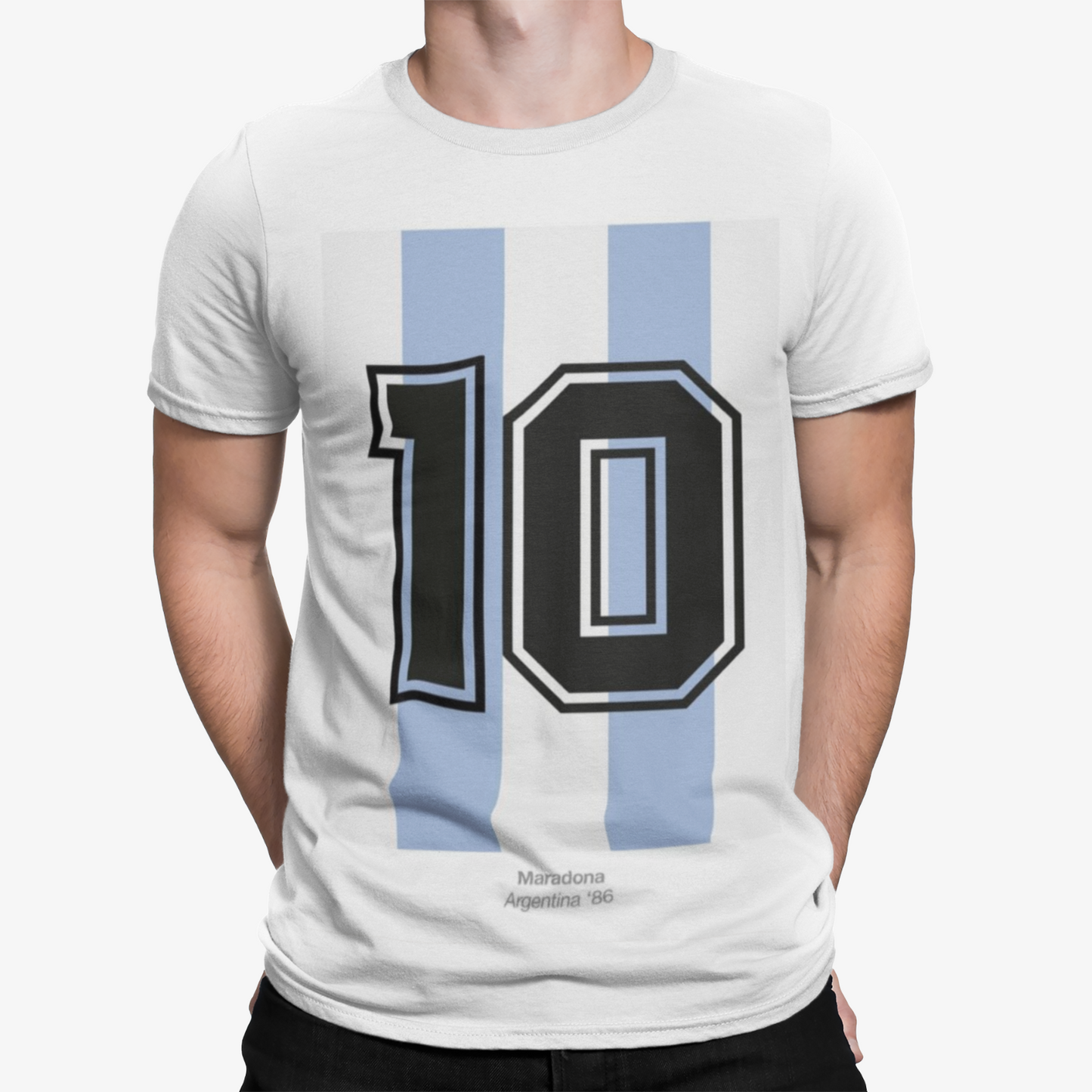 Maradona Number T-Shirt - Football Sport Iconic Diego Legend World Cup Retro