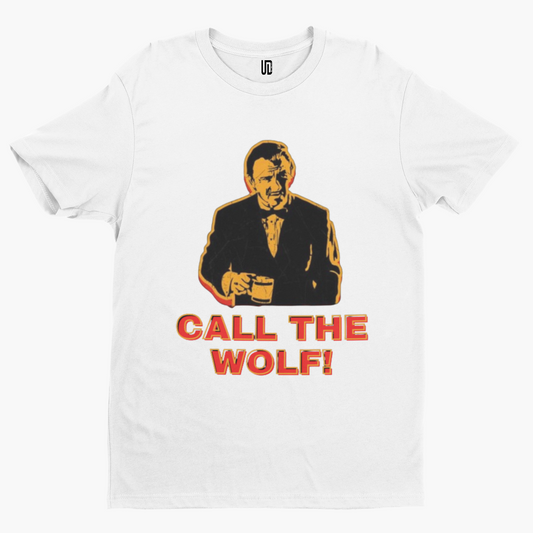 Call The Wolf T-Shirt -  Retro Comedy 80s Funny Movie Poster Pulp Fiction