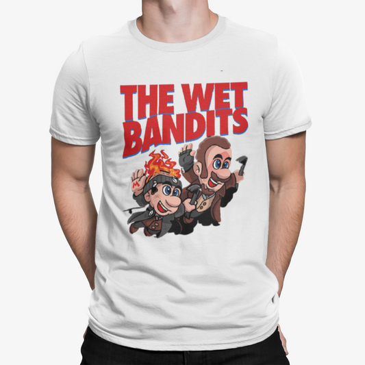 Wet Bandits Cartoon T-Shirt - Home Alone Film Movie Retro Comedy Christmas Xmas