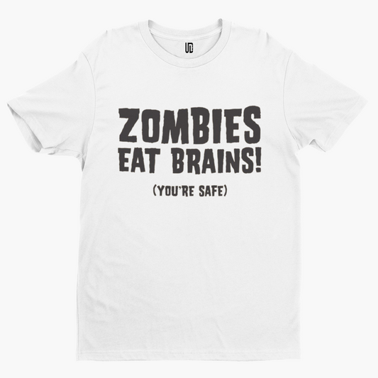 Zombies Eat Brains T-Shirt -Comedy Funny Gift Film Movie TV Novelty