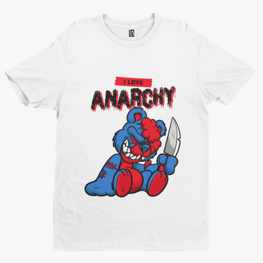 Anarchy Teddy Bear T-Shirt -Comedy Funny Gift Film Movie TV Horror Halloween
