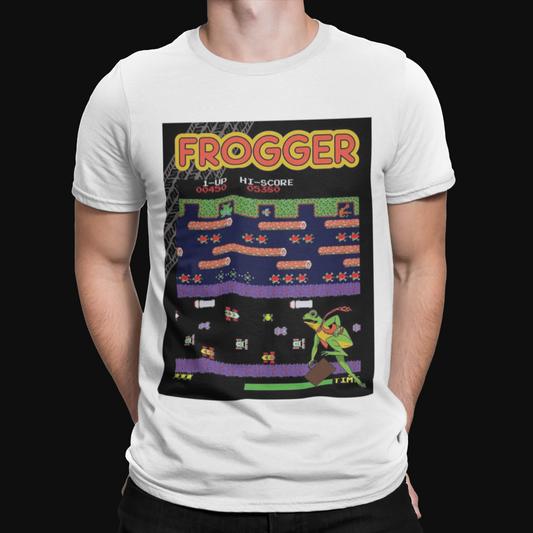 Frogger T-Shirt - Cool Gamer Funny Retro Game Comic Arcade Movie TV Top Tee