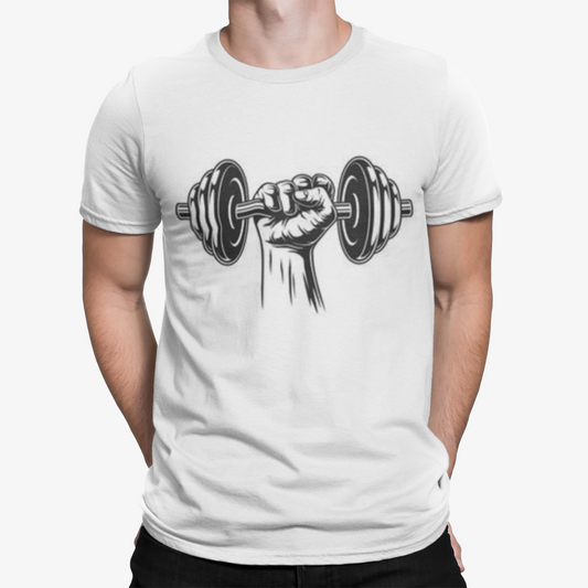 Gym Fist T-Shirt -Gym Sport Weights Arnie Retro Men Cool Training Animal