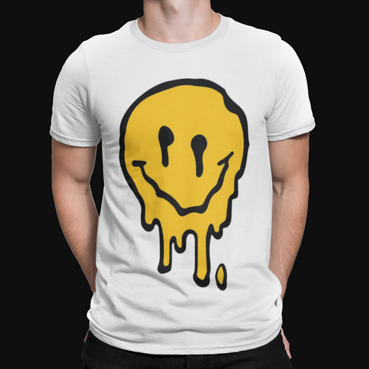 Melting Smile T-Shirt - Retro - Trippy - Festival - Rave - Music - Drugs