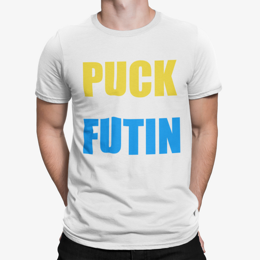 Puck Futin T-Shirt - Retro Racism Protest Ukraine Pray for No War Russia USSR