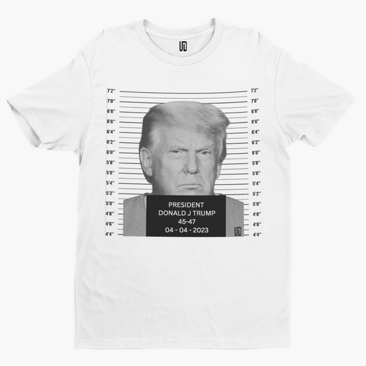 Trump Mugshot T-Shirt -Funny Politics USA 2024 Great Biden Election Donald