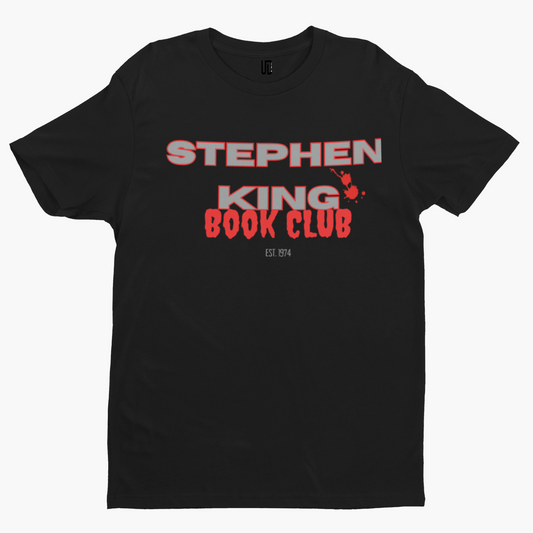 Stephen King Book Club T-Shirt - Retro Film Movie Cool Horror Halloween Author