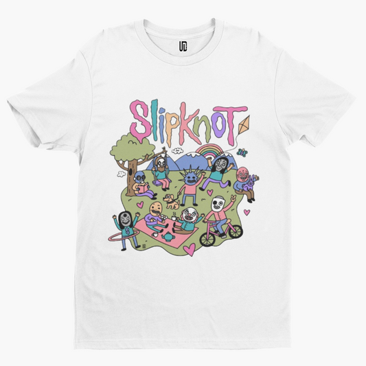 SlipKnot Cartoon T-Shirt -Comedy Funny Gift Film Movie TV Horror Punk Rock