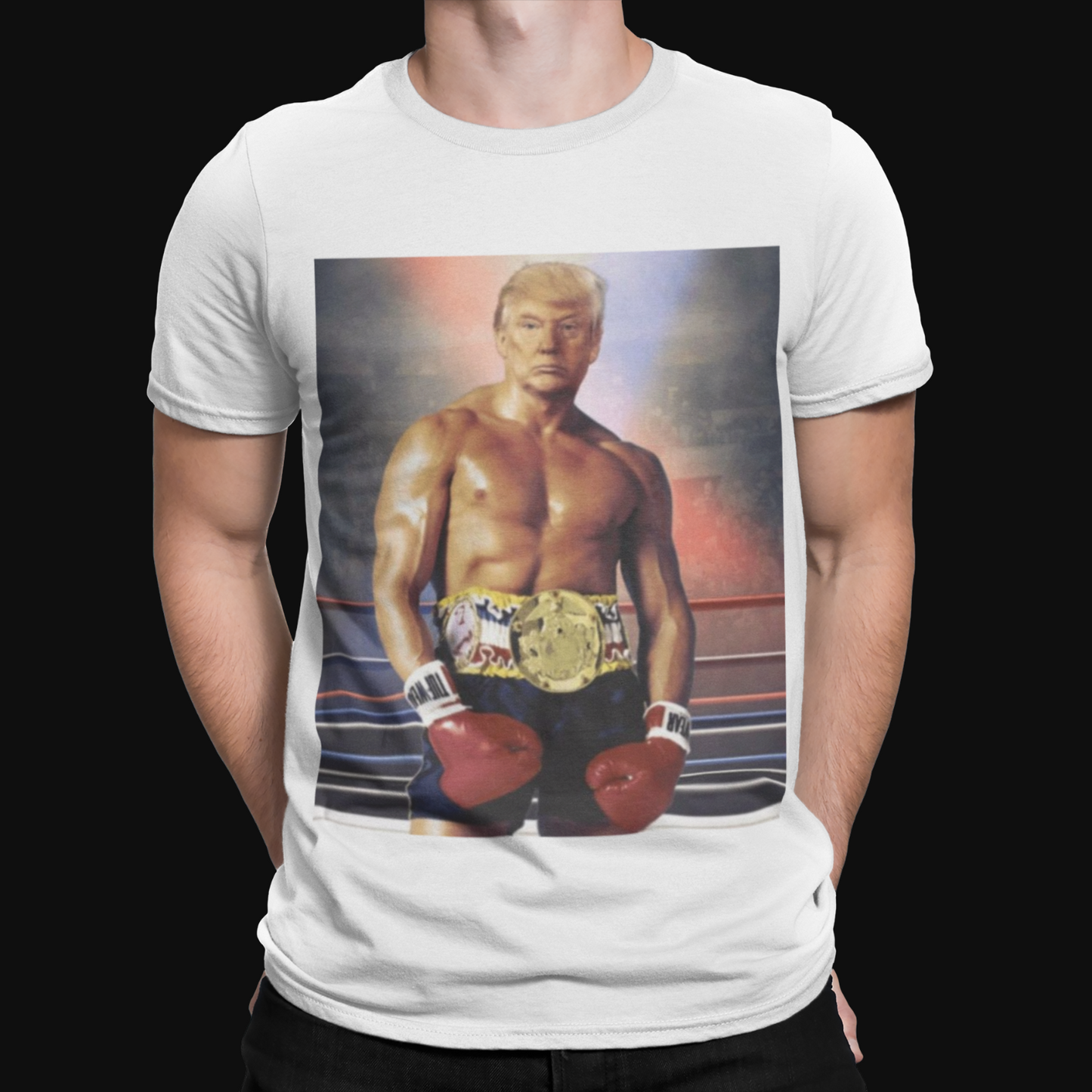 Donald Trump Rocky T-Shirt - Funny Politics Rocky Boxing USA Retro Don Election