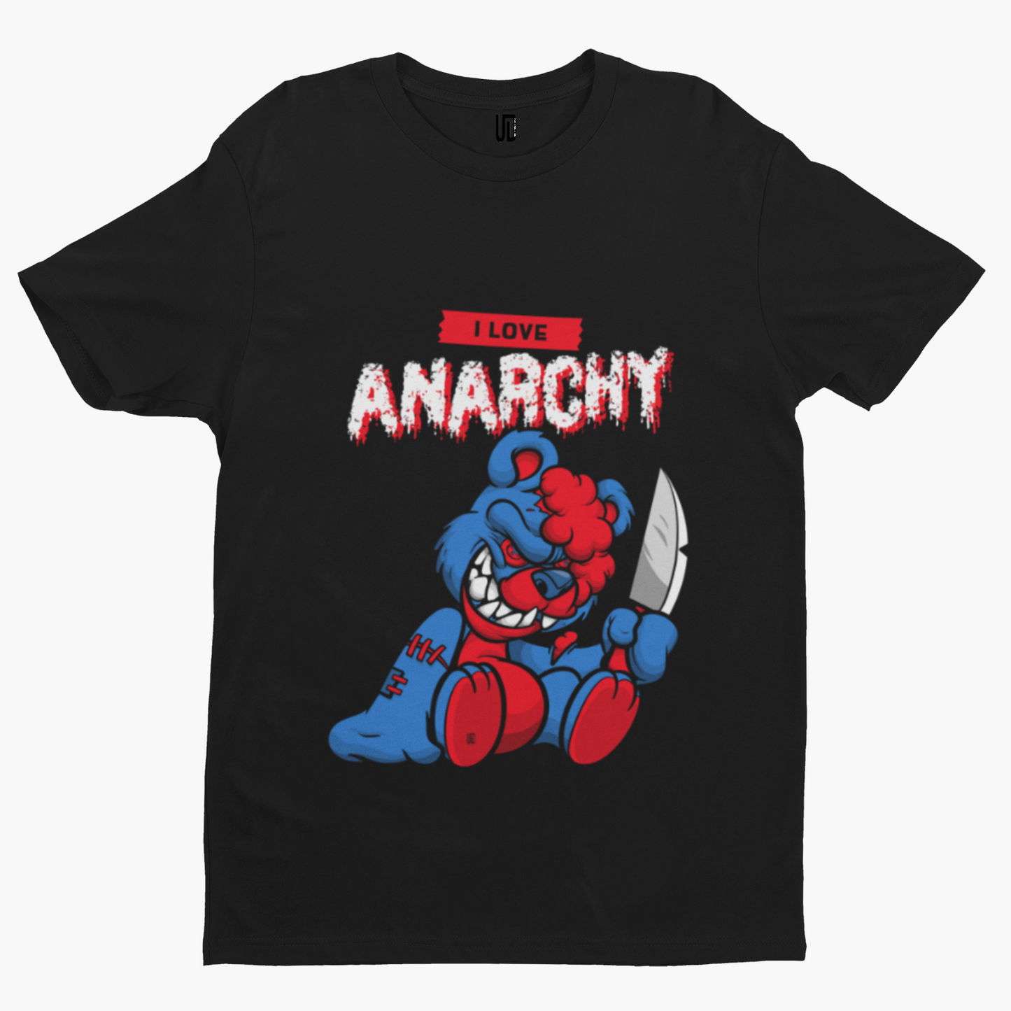 Anarchy Teddy Bear T-Shirt -Comedy Funny Gift Film Movie TV Horror Halloween