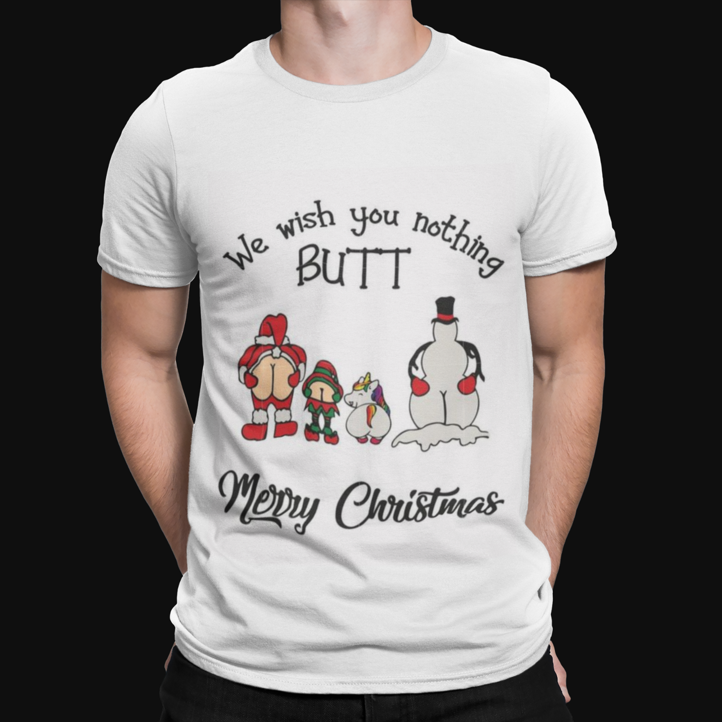 Nothing Butt A Merry Christmas T-Shirt - Retro Funny Xmas Gift Cool Casual TV UK