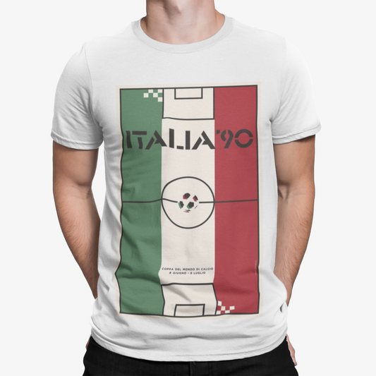 Italia 90 T-Shirt - Football Retro Sport Iconic England Euro Gazza