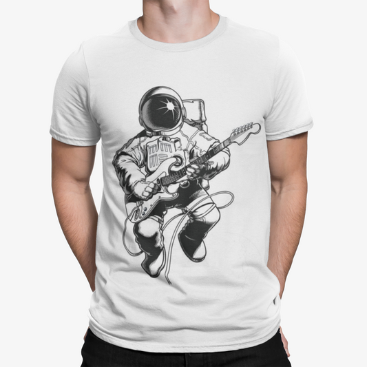 Cool Spaceman T-Shirt - Headphones Designer Retro Casual Nasa UK Space