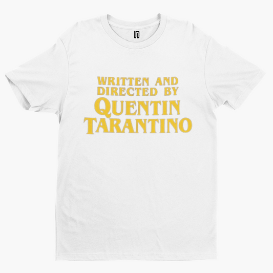 Written and Directed By Tarantino T-Shirt -90s Movie Film TV Funny Pulp Fiction